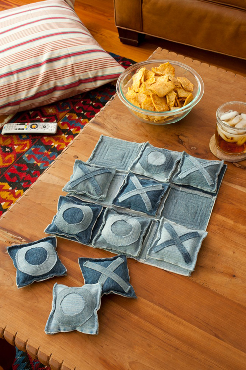 Upcycle Old Jeans into a Tic Tac Toe Game
