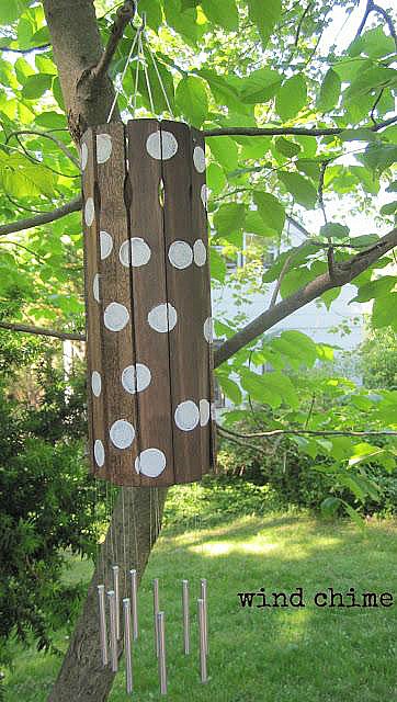 DIY paint stick wind chime