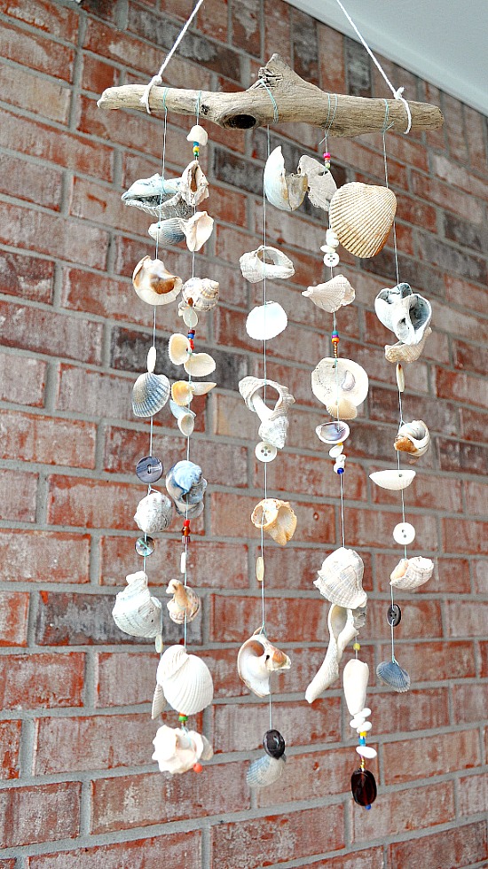 DIY sea shell wind chime