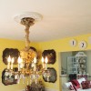 burlap ribbon chandelier chain cover