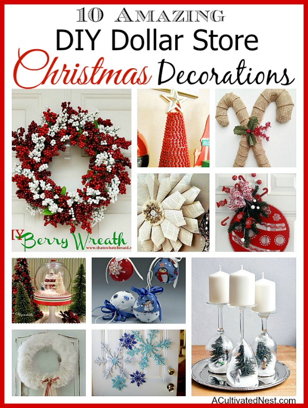 ... DIY Dollar Store Holiday decorations & crafts. |10 DIY Dollar Store