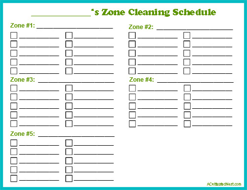 How to Do Zone Cleaning + Free Printable Zone Cleaning Schedule