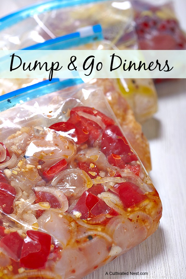  Easy and delicious dump chicken recipes for an easy weeknight freezer meal. Dump & Go Dinners!