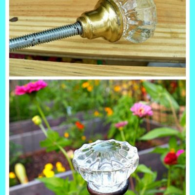 how to make pretty hose guides using vintage door knobs