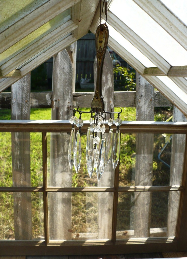 upcycled windows into garden conservatory