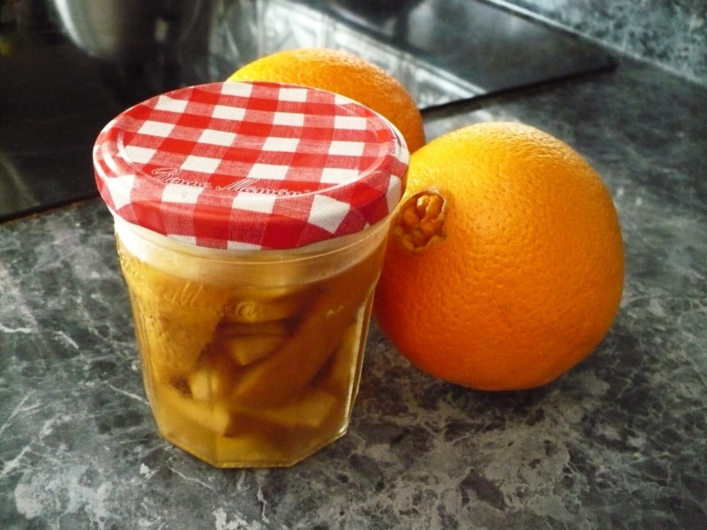 soaking orange peels in vinegar to make cleaner