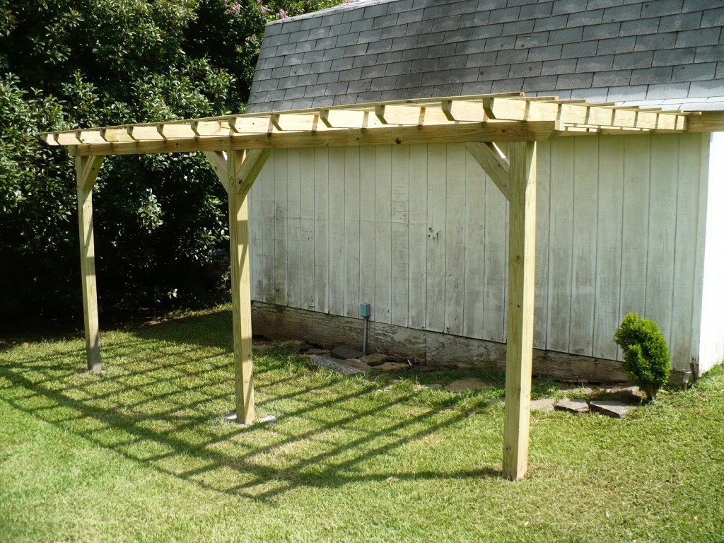 pergola attached to side of barn