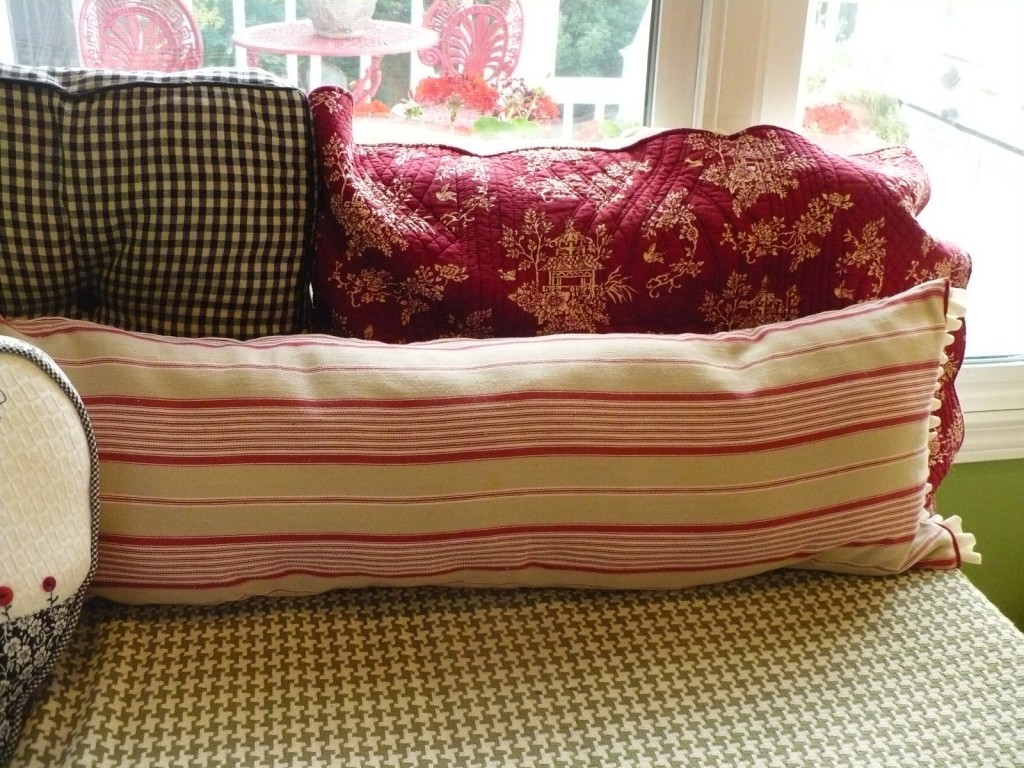pillow made from a table runner