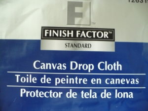 finish factor drop cloths used to make slipcover