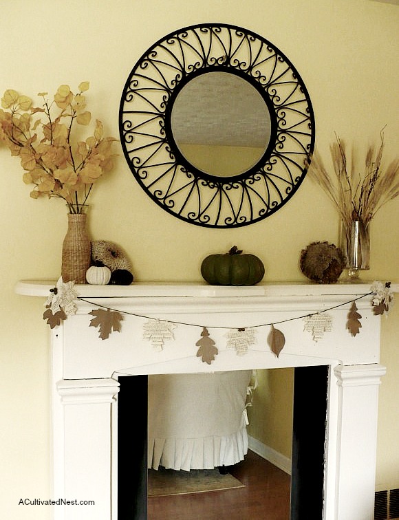 DIY fall paper leaf garland