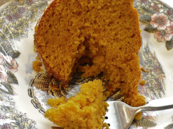 slice of pumpkin cake