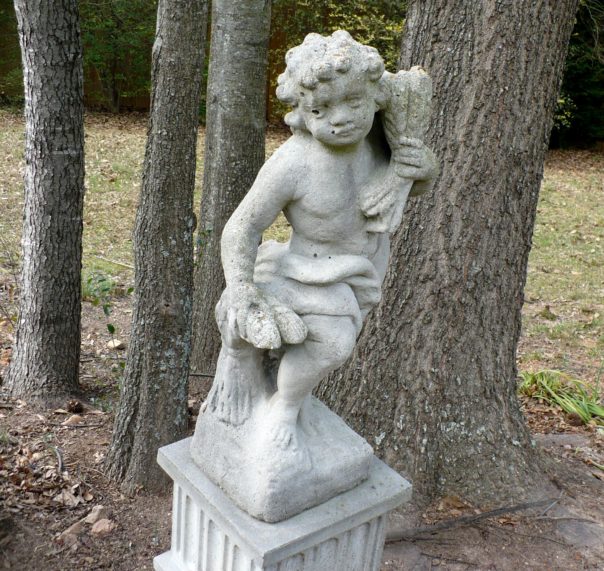 concrete garden cherub