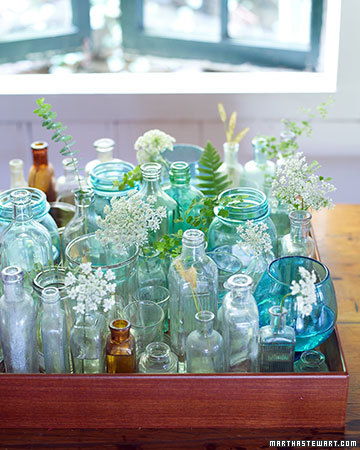 upcycled glass bottles