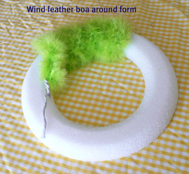 green feather boa