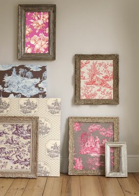 framed toile fabric