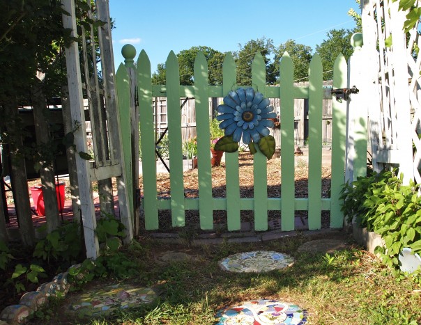 green garden gate