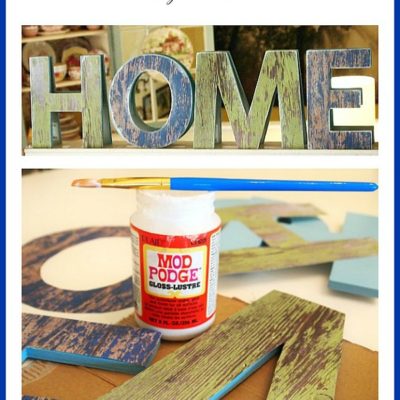 Easy to make faux barnwood letters