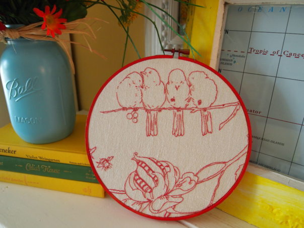 embroidered hoop art