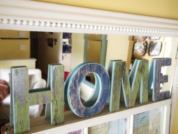 home chipboard letters