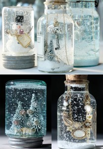 mason jar snow globes