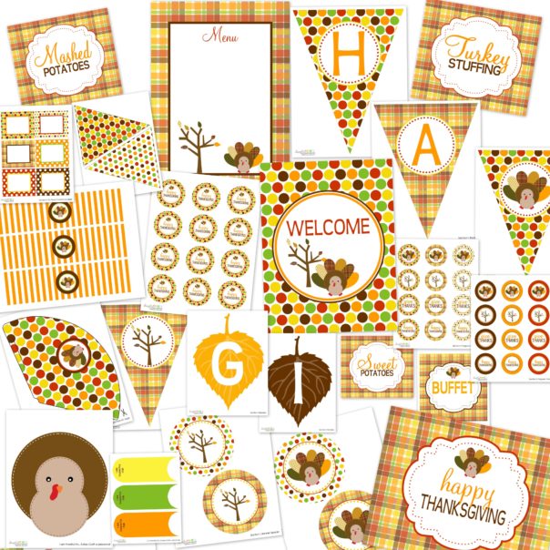 Free Thanksgiving Printables - Free Thanksgiving printables! Need some ideas to keep the kids busy on Thanksgiving? Or maybe a quick little something for your Thanksgiving home decor? #ACultivatedNest