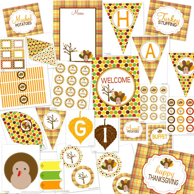 13 Free Thanksgiving Printables - Kids Crafts &amp; Home Decor