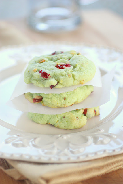 Cranberry pistachio Christmas cookies