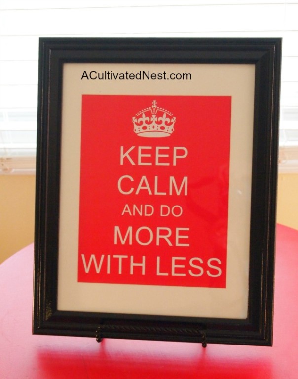 Framed Keep Calm Print