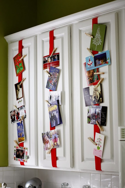 best way to display holiday cards