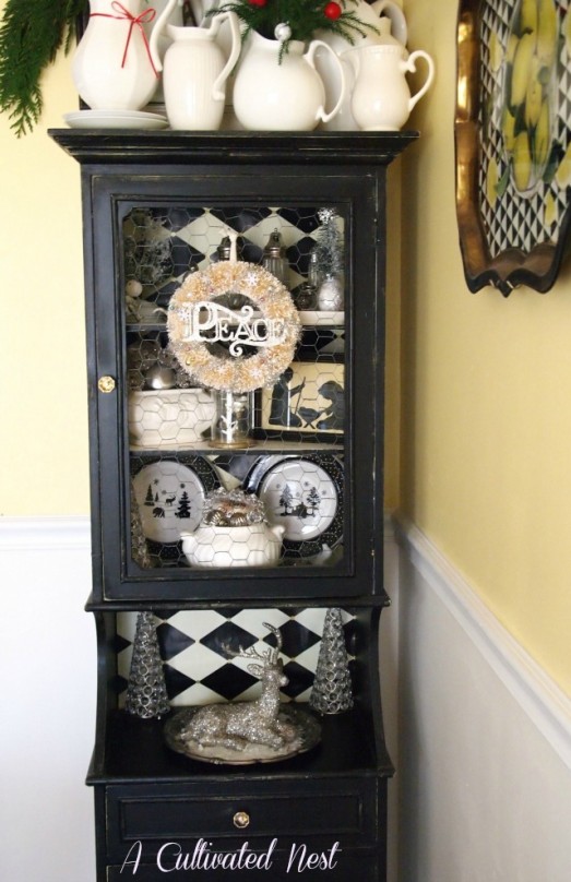 black china cabinet