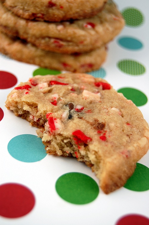 peppermint crunch chocolate chip Christmas cookie