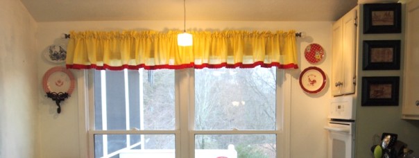 yellow gingham kitchen curtains