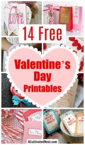 14 Free Valentine's Day Printables- A Cultivated Nest