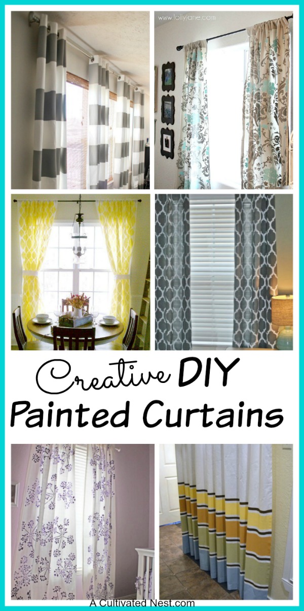 DIY Painted Curtains