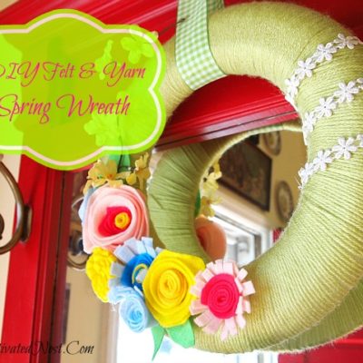 DIY Felt & Yarn Spring Wreath