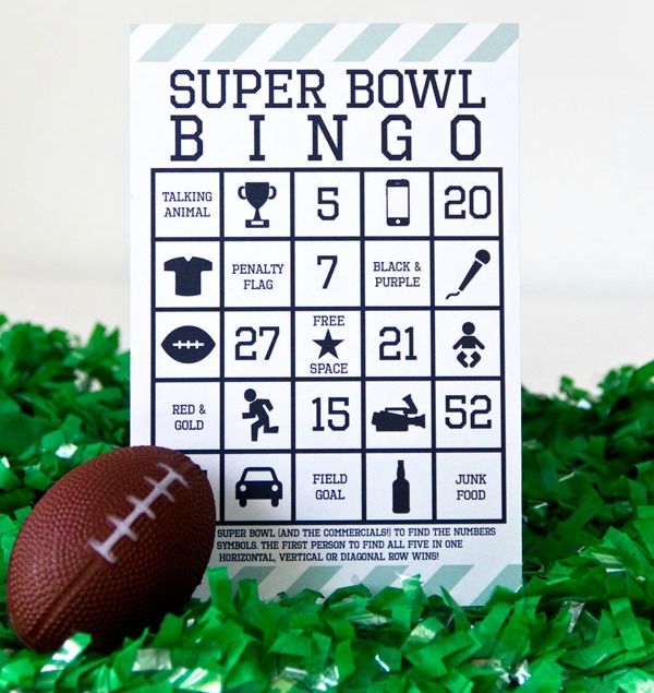 Suber Bowl Bingo