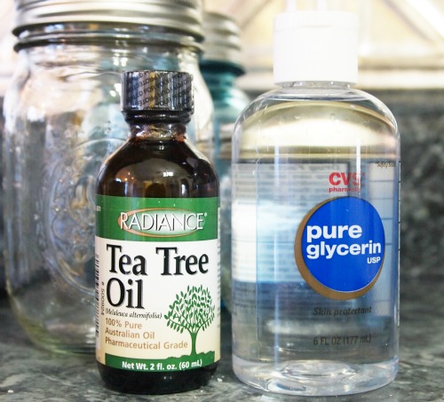glycerin and tea tree oil