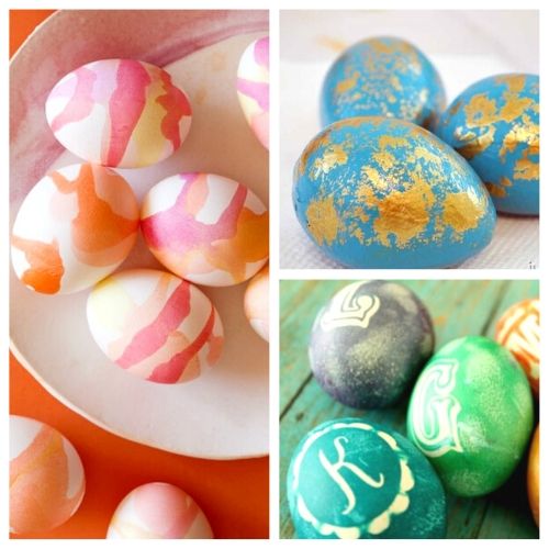 14 Fun Easter Egg Decorating Ideas- If you're tired of the same old dyed Easter eggs, you need to check out all these creative and unique ways you can decorate your Easter eggs this year! | #EasterEggs #Easter #craft #DIY #ACultivatedNest