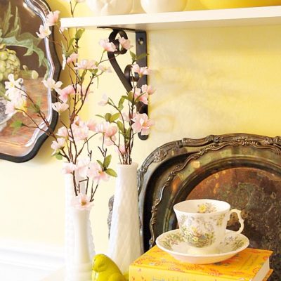 decorating with yellow and white accessories
