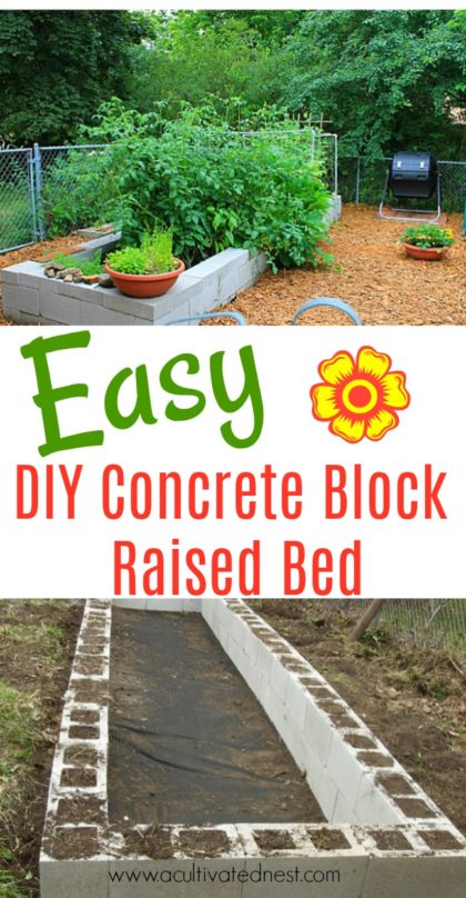 DIY Raised Bed Using Concret Blocks - Vegetable Gardening