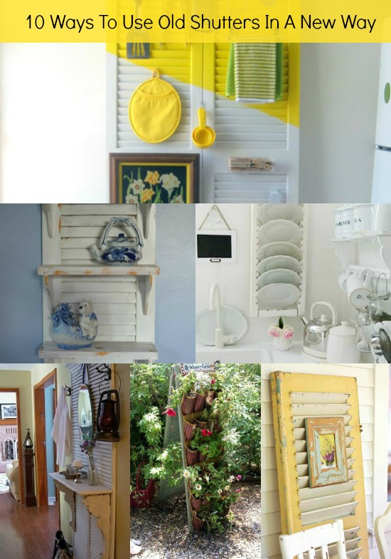 Awesome Ways To Repurpose Old Shutters - Here are some awesome ways to repurpose old shutters. Mug rack, plate rack, planter stand, there are so many fun upcycle DIYs! | DIY home decorating projects, upcycle projects, vintage, shutters, decorating ideas #diyProject #upcycle #repurpose #diy #ACultivatedNest