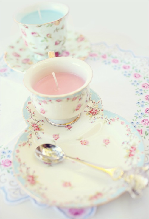 diy tea cup candles