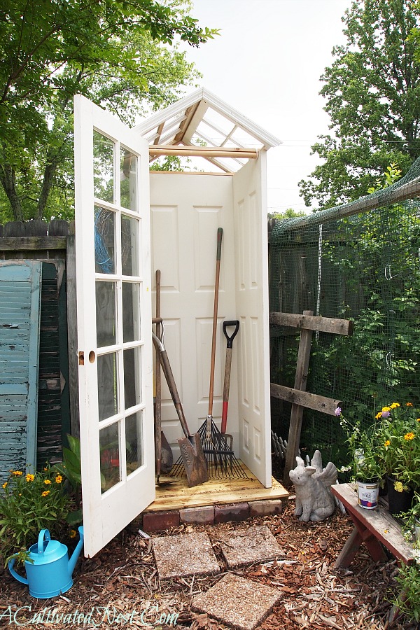 inside small garden shed