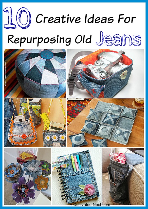 How to recycle the shopping cart with old jeans DIY Creative recycling 