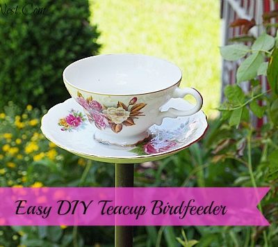 Easy DIY Teacup Birdfeeder