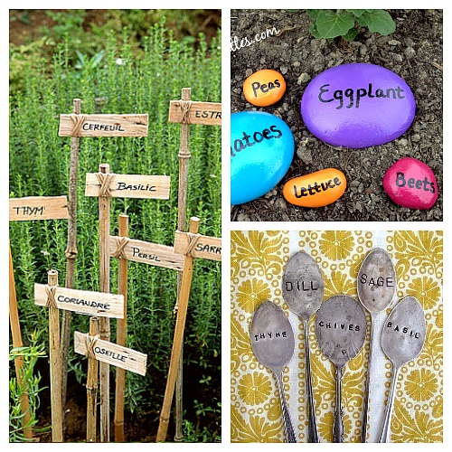 20 Creative Plant Marker Ideas- There's no need to spend money on boring commercial garden markers if you have some basic DIY skills. Instead, check out these cute and clever DIY plant marker ideas! | how to label plants in your garden, ideas for making plant markers, label your herbs, garden markers, #gardening #DIY #garden #craft #ACultivatedNest