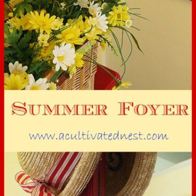 A Cultivated Nest foyer decorated for summer