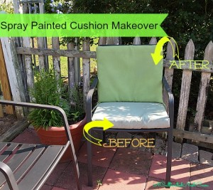 DIY Saturday: Spray Paint Those Old Faded Outdoor Cushions - A ...