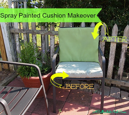 Diy Saturday Spray Paint Those Old Faded Outdoor Cushions A