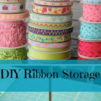 diy storage idea for ribbons